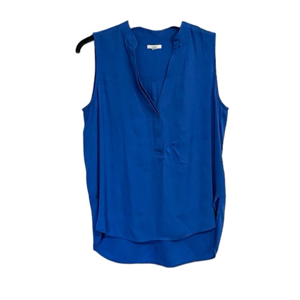 INTERMIX | Women’s Royal Blue Silk Sleeveless Blouse Shirt Top Size P XS S